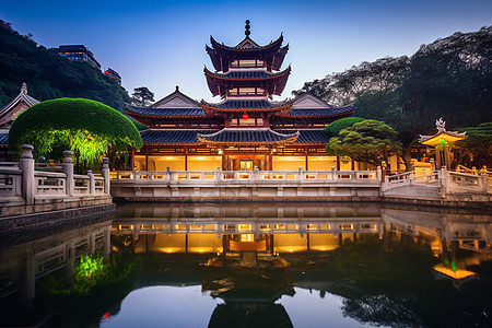 传统寺庙建筑景观图片