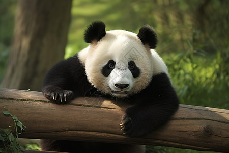 动物黑白黑白大熊猫背景