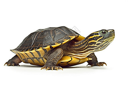 中国条纹颈龟背景图片