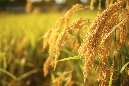 金色的水稻背景图片