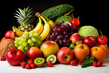 健康的水果背景图片
