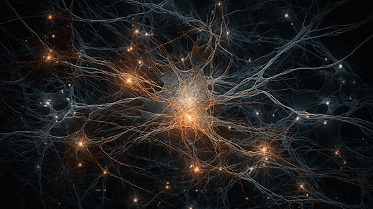 复杂的神经元网络图片