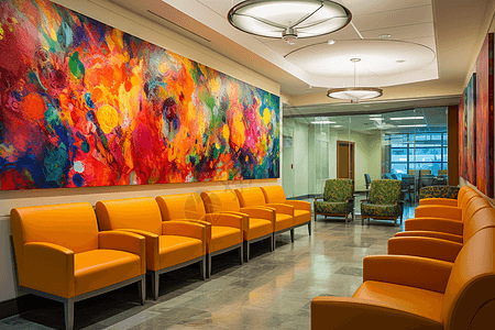 彩色的医院候诊室图片