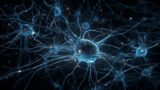 大脑的神经网络背景图片
