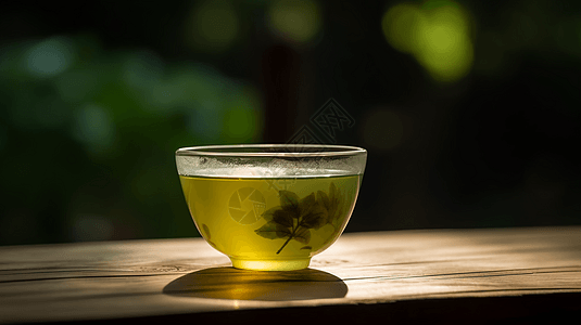一杯黄芩茶背景图片