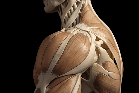 肩部肌肉组织背景图片
