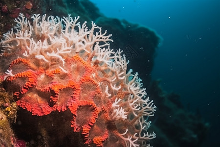 海里飘动的珊瑚图片