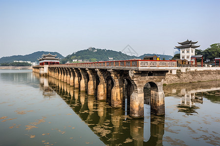 中国的桥梁古建筑背景图片