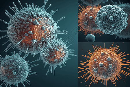 病毒细胞的结构背景图片