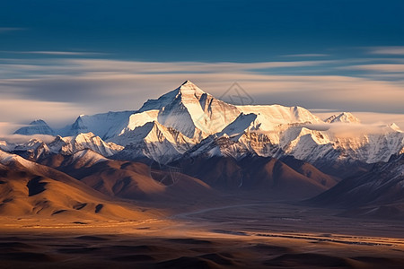 高大的雪山风景图片