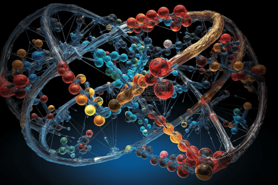 彩色的分子图片