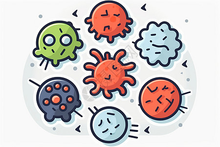 疾病细菌背景图片