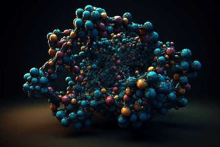 彩色的分子图片