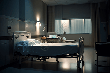 医院背景素材光线充足的病床背景