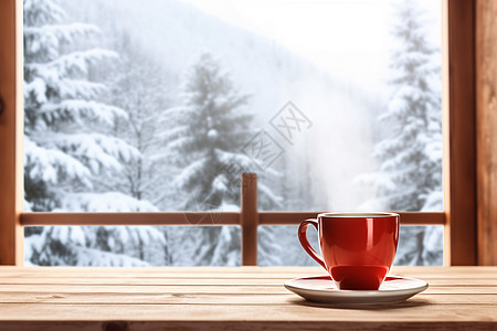 冬天的咖啡图片