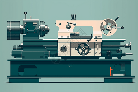 车间里的数控车床背景图片