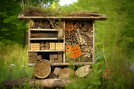 树林里的昆虫之家图片