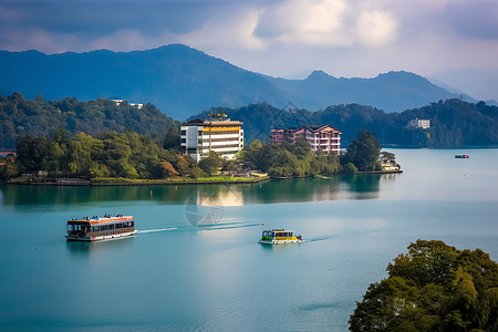 碧水青山背景图片