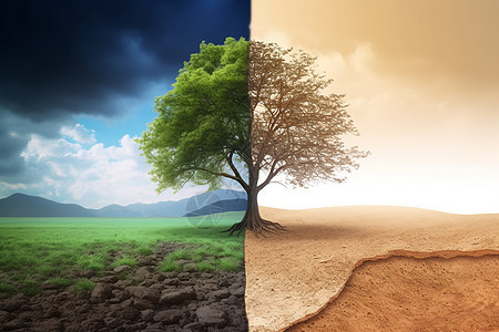 合成环境变化树木景观气候变化图片
