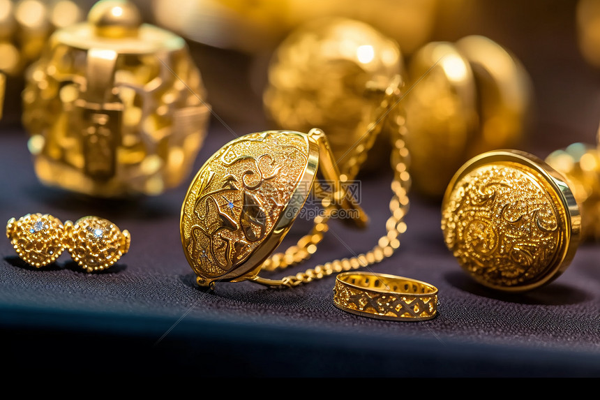 黄金首饰高清图片下载-正版图片600188042-摄图网