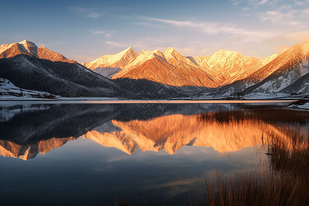 日照金山背景图片