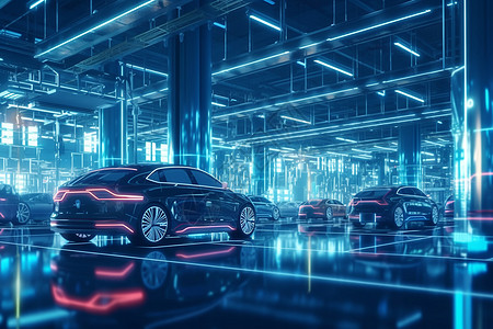 创造未来车辆的工厂图片