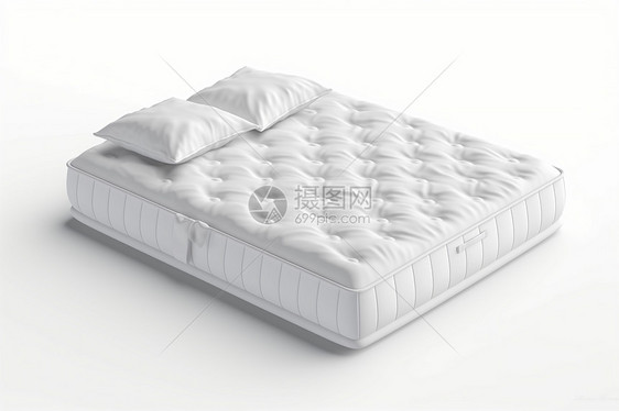 舒适的床垫和枕头图片