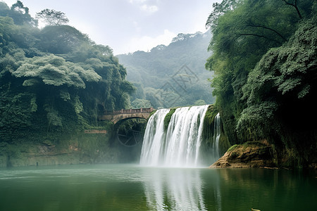 壮丽的瀑布风景图片