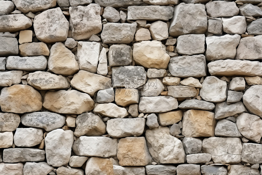 乡村的石头墙图片