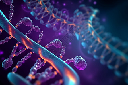 dna链病毒细胞的医学背景图片
