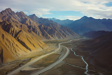 山脉和公路图片