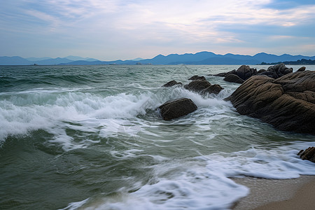 大海的波浪图片