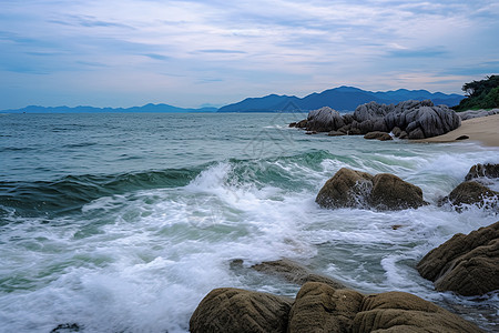 海滩与礁石图片