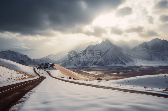 冬天的雪景图片