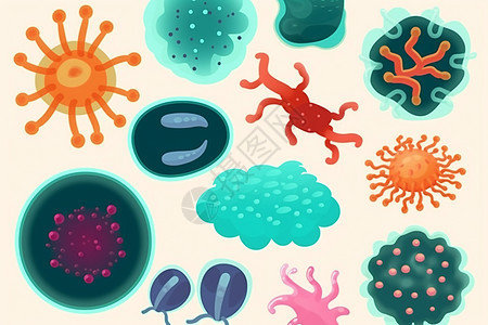 细胞细菌病毒插图图片