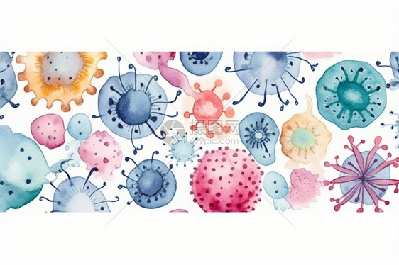 彩色微生物病毒图片