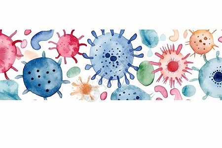 多色微生物病毒图片