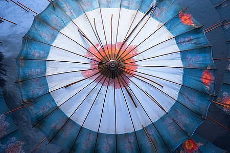 中国传统油纸伞背景图片