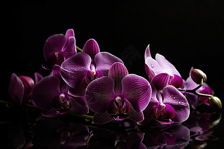 紫色兰花照片图片