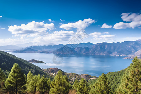 最美丽的湖背景图片