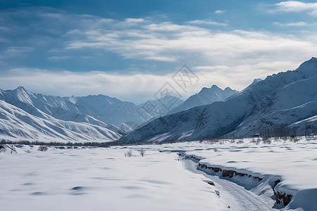 天山雪景图片