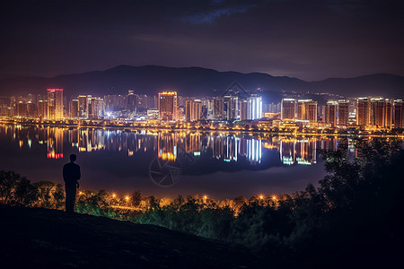 城市美丽的夜景图片