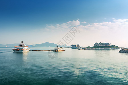 大海邮轮风景图片