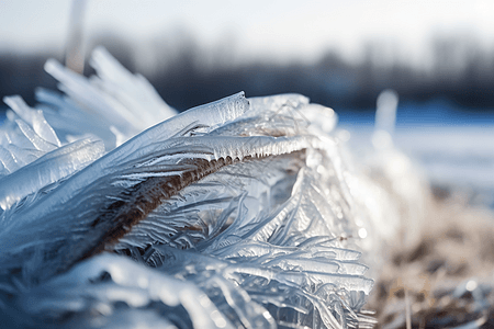 白白的雪花图片