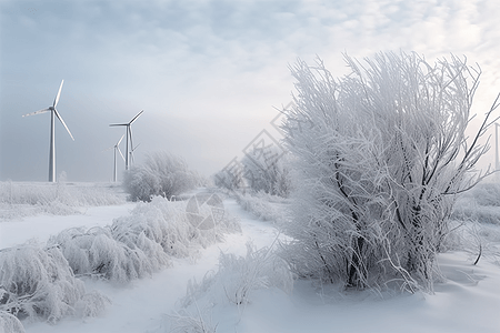 白雪皑皑的雪地图片