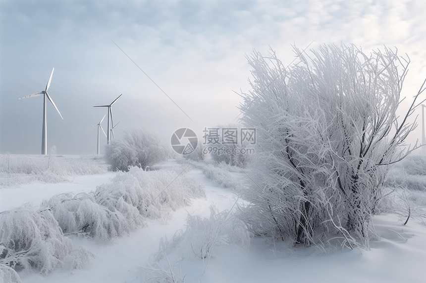 白雪皑皑的雪地图片