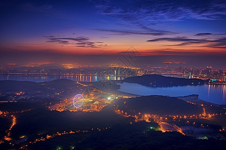 城市的夜景图片