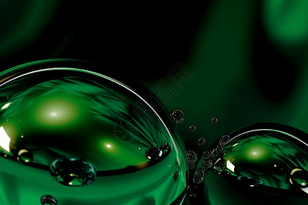 抽象泡沫绿色背景图片