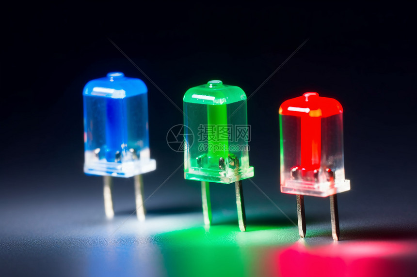 五彩缤纷的LED二极管图片