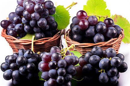 多汁果肉的葡萄背景图片